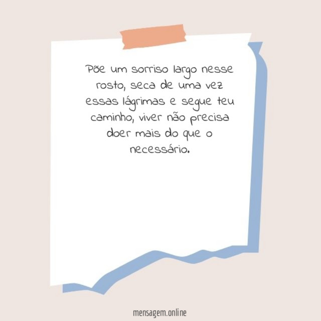 Põe um sorriso largo nesse rosto