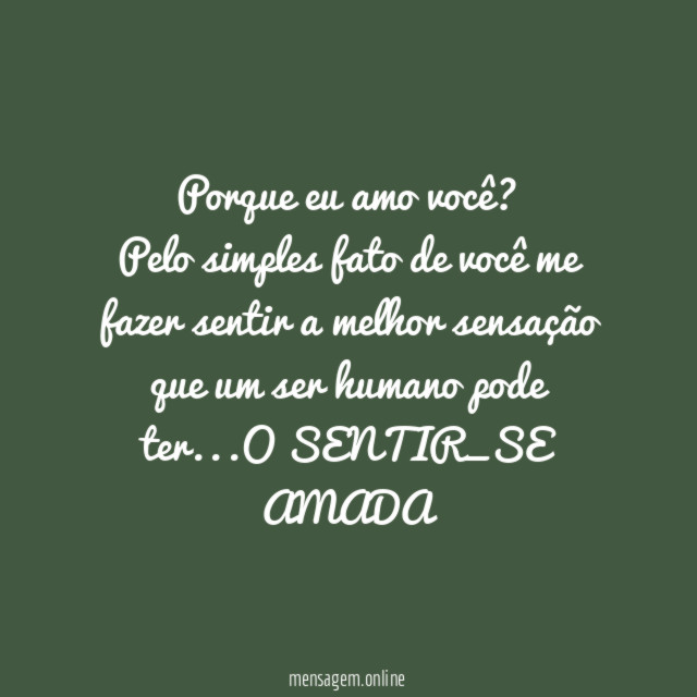 Porque eu amo você