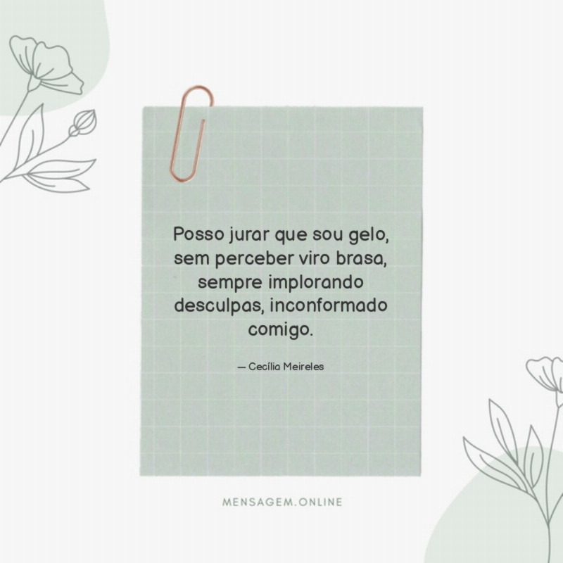 Posso jurar que sou gelo