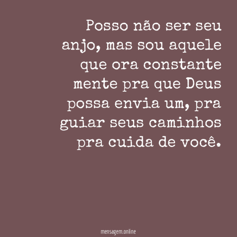 Posso não ser seu anjo