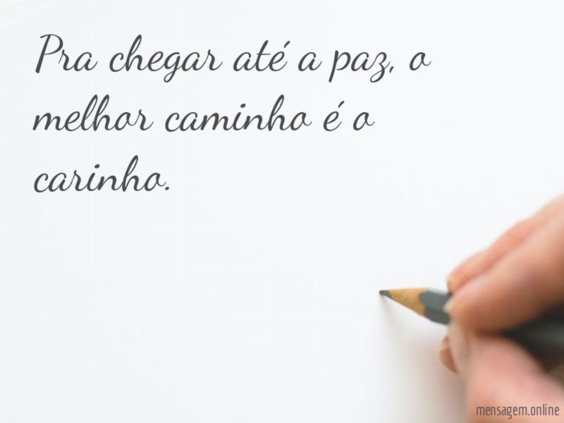 Pra chegar até a paz