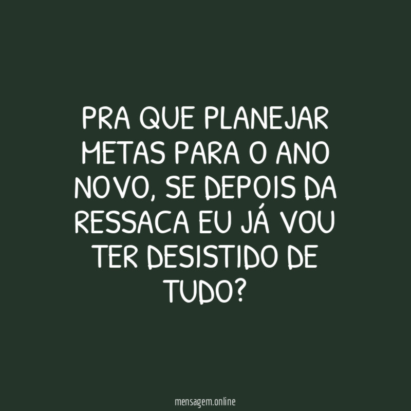 Pra que planejar metas para o Ano Novo