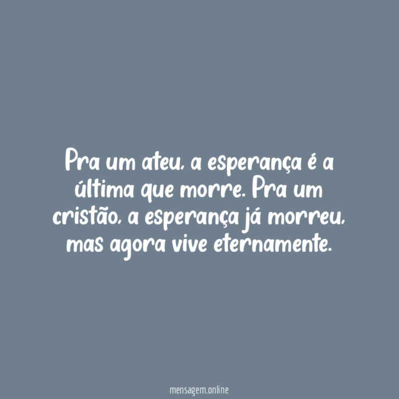 Pra um ateu