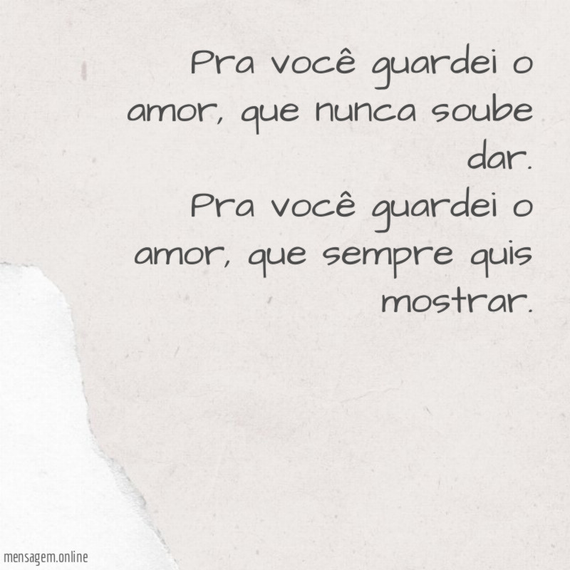 Pra você guardei o