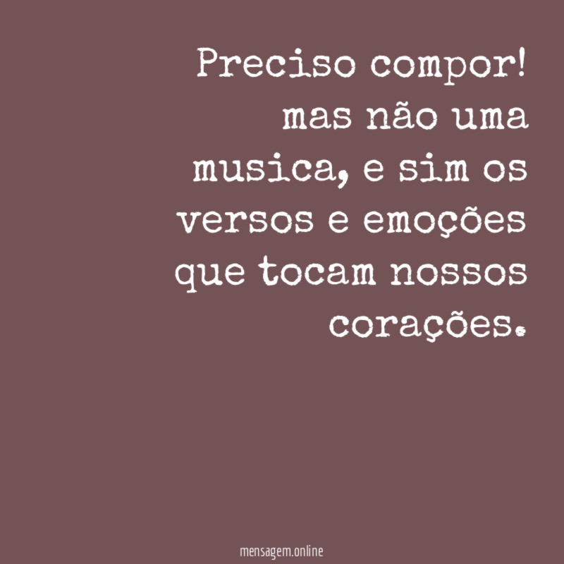 Preciso compor