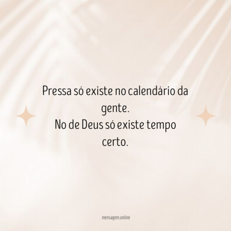Pressa só existe no calendário