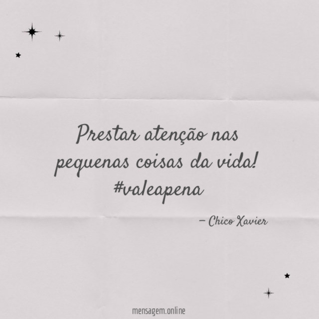 Prestar atenção nas
