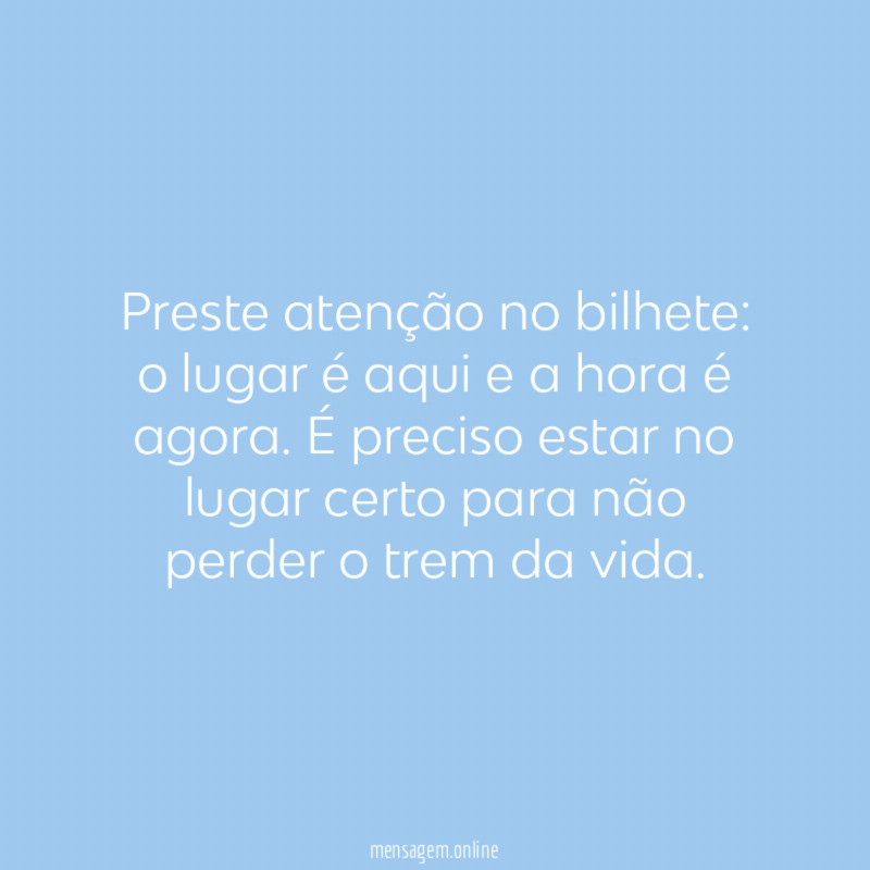 Preste atenção no bilhete