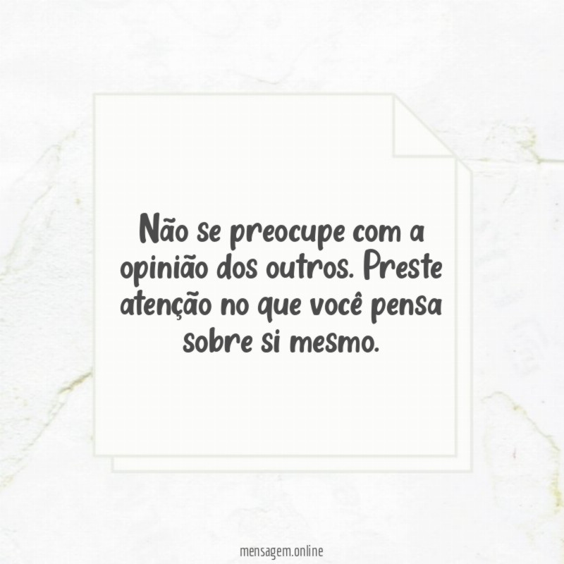 Preste atenção no que você pensa