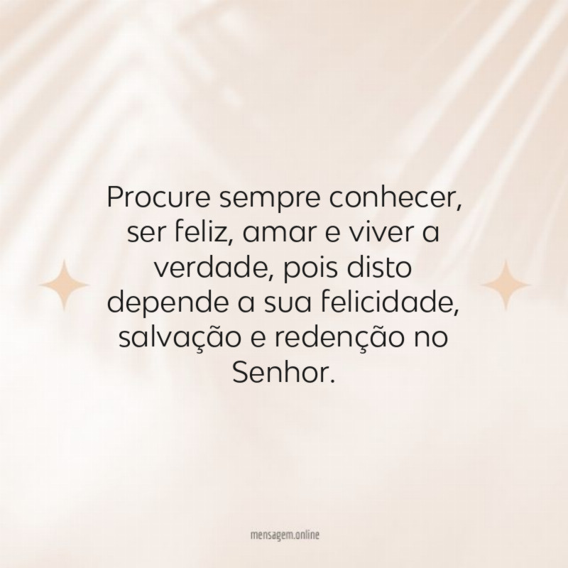 Procure sempre conhecer