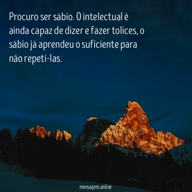 Procuro ser sábio