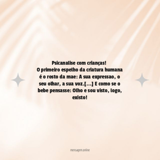 Psicanalise com crianças