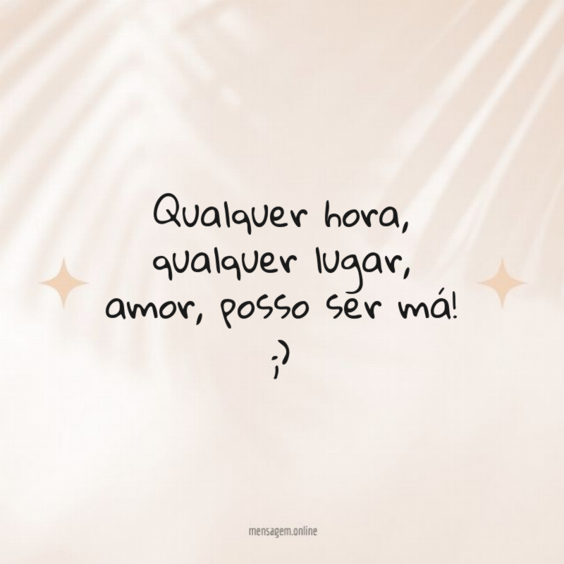 Qualquer hora