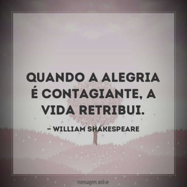 Quando a alegria é contagiante