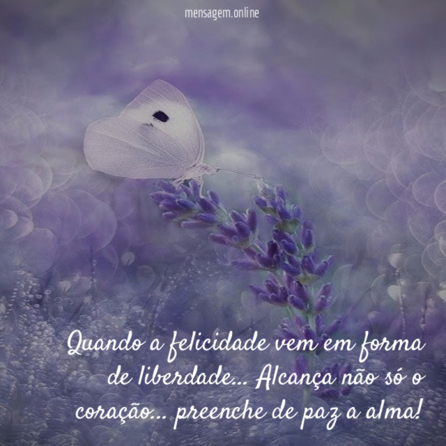 Quando a felicidade vem em forma de liberdade
