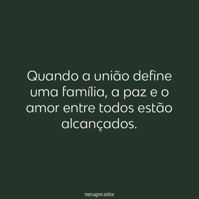 Quando a união define uma família