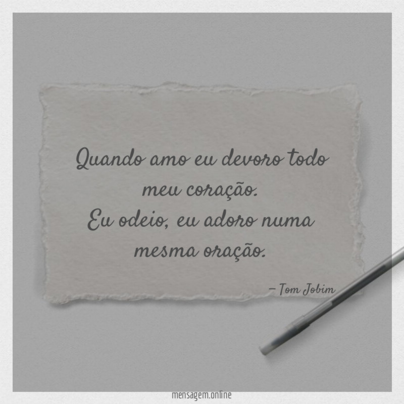 Quando amo eu devoro