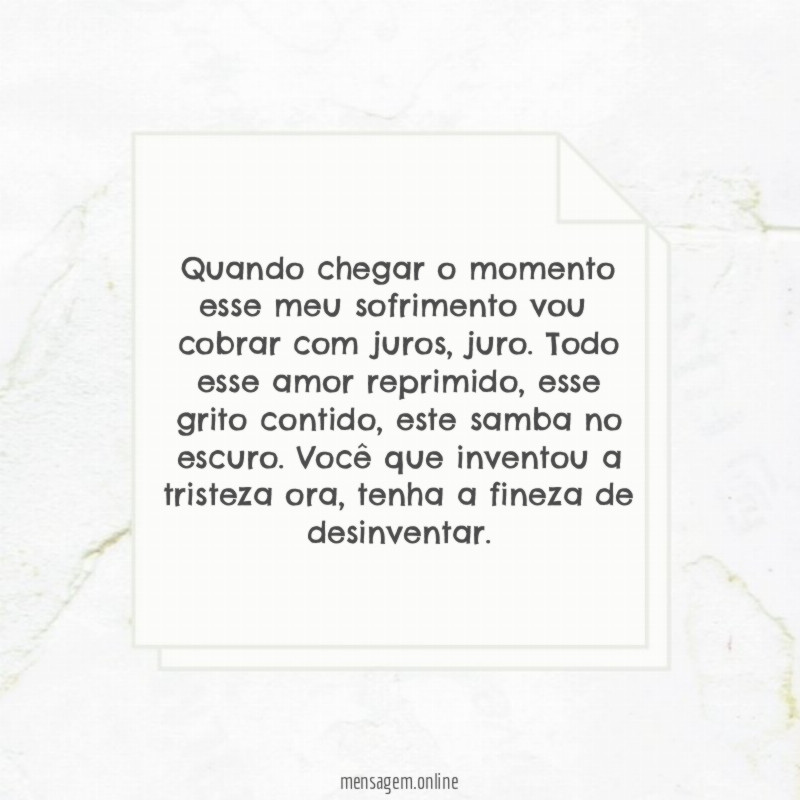 Quando chegar o momento