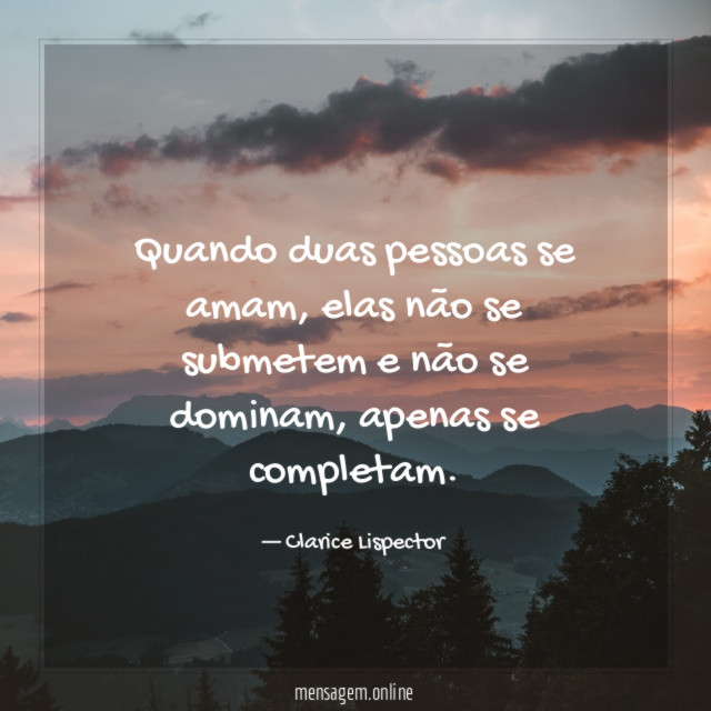 Quando duas pessoas se amam