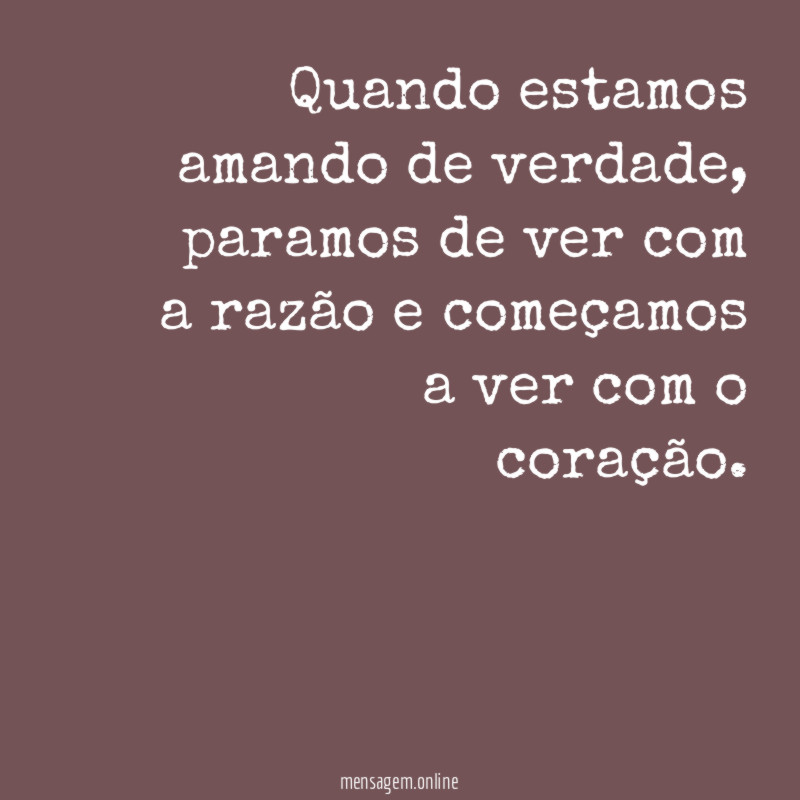 Quando estamos amando