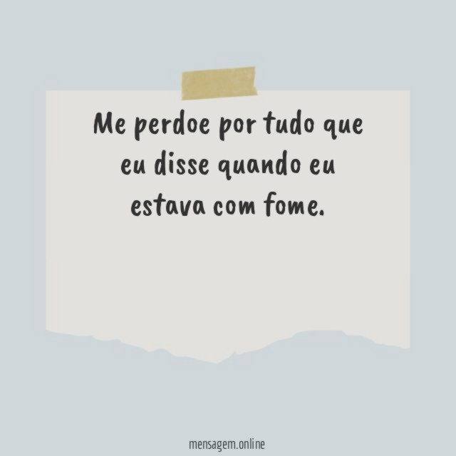 Quando eu estava com fome