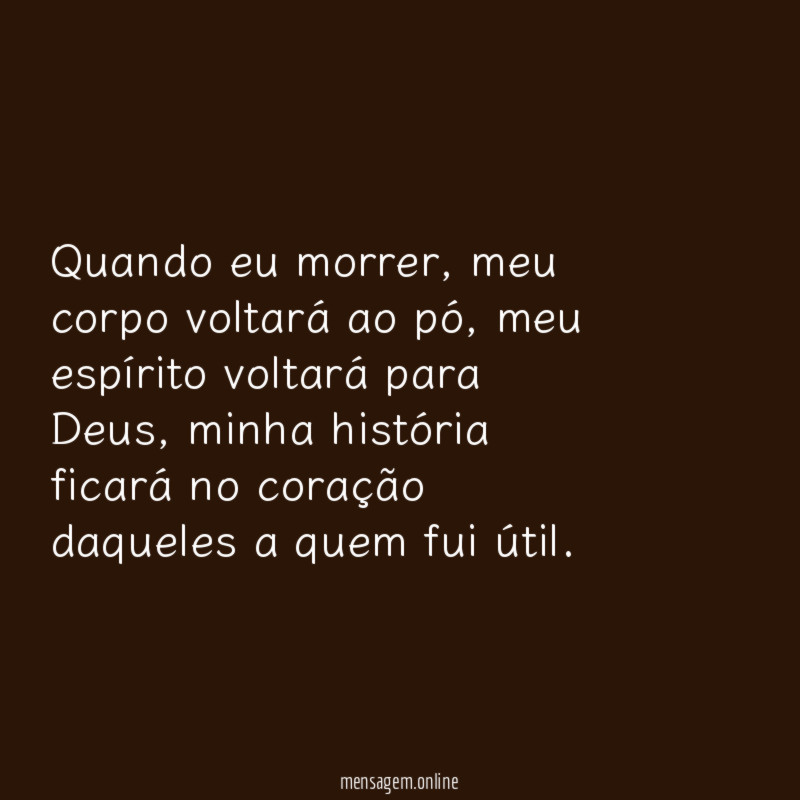 Quando eu morrer