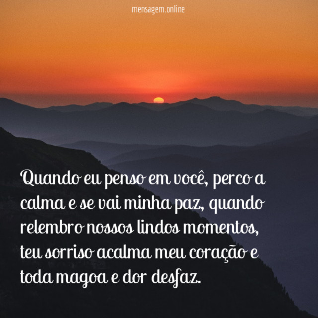 Quando eu penso em você