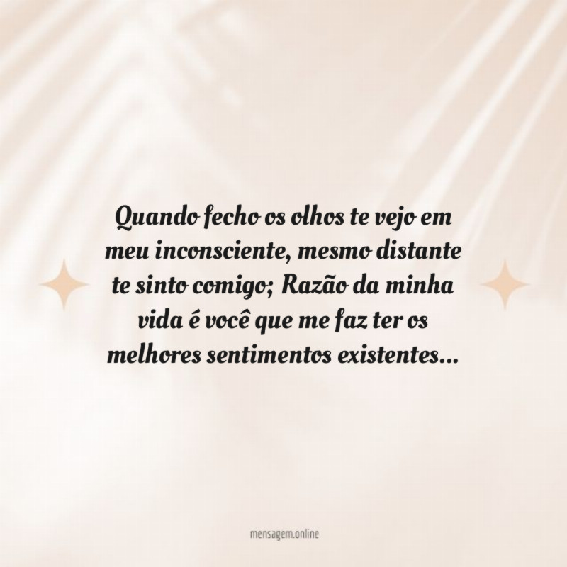 Quando fecho os olhos te vejo em meu inconsciente