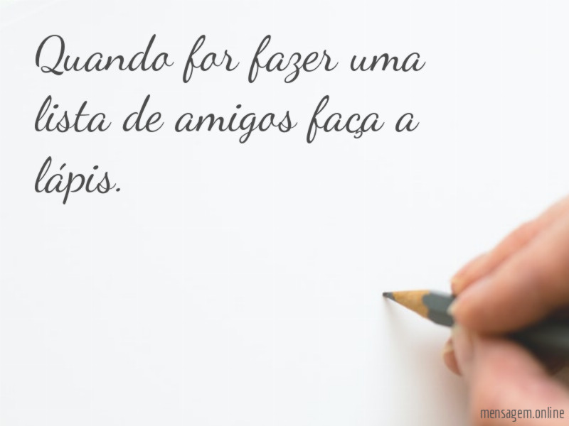 Quando for fazer uma