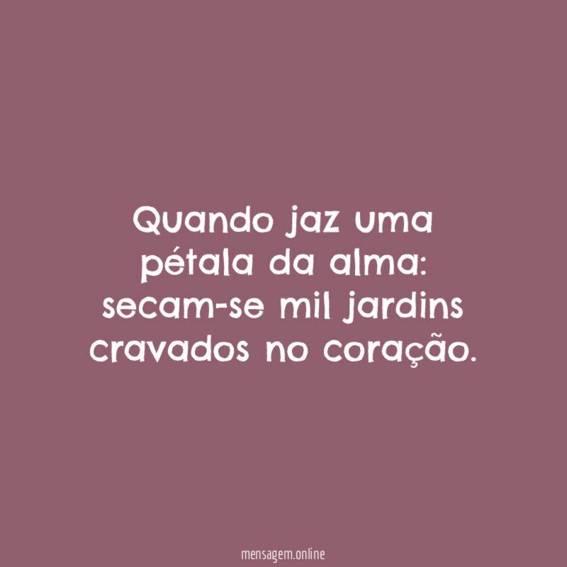 Quando jaz uma pétala da alma