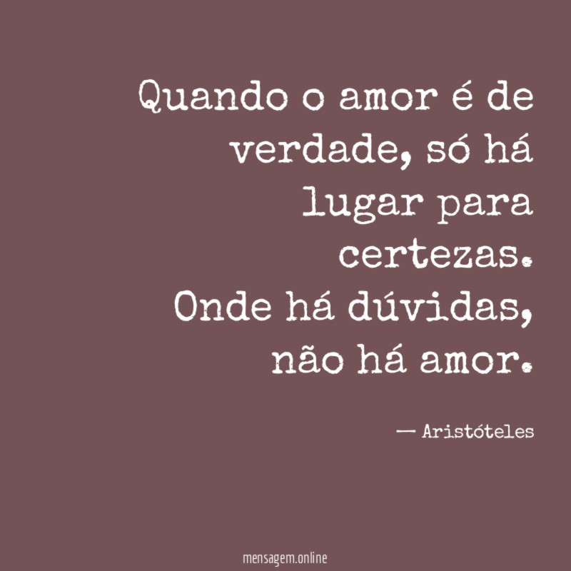 Quando o amor é de verdade