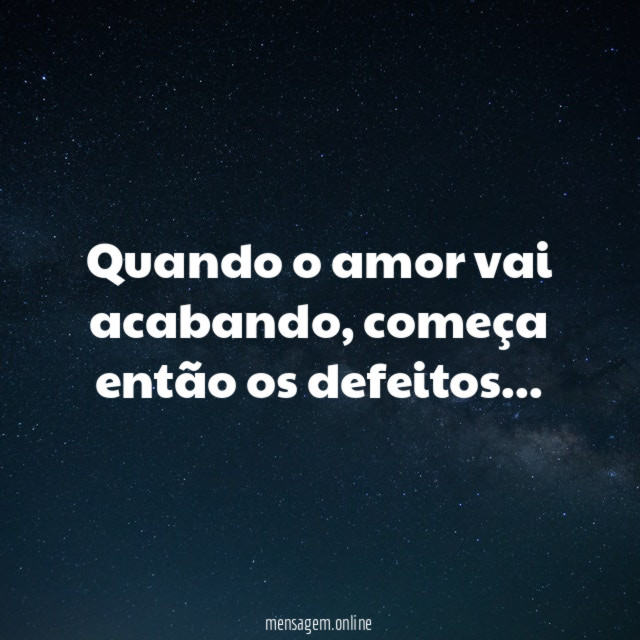 Quando o amor vai acabando