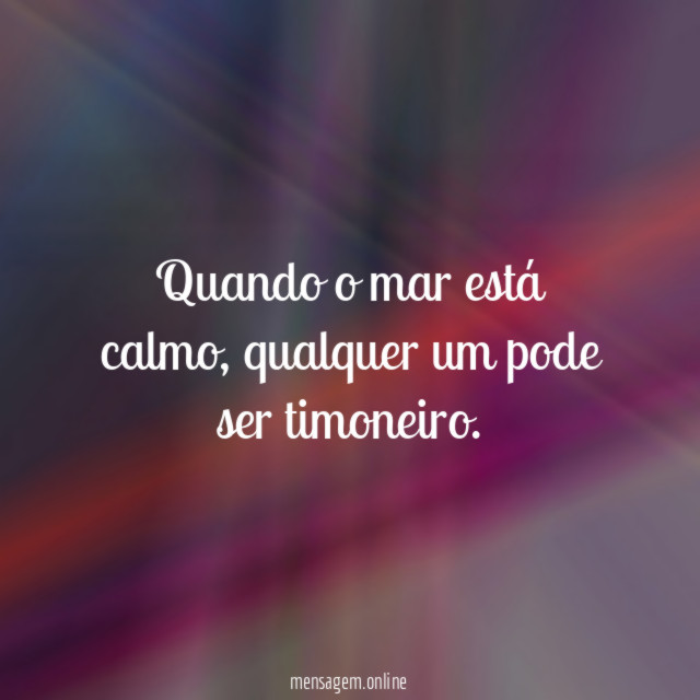 Quando o mar está calmo