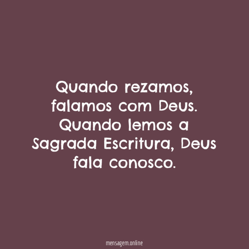 Quando rezamos