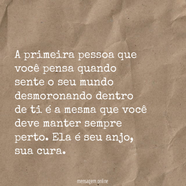 Quando sente o seu mundo desmoronando