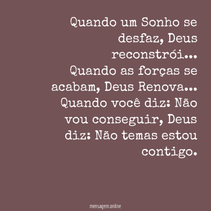 Quando um Sonho se desfaz