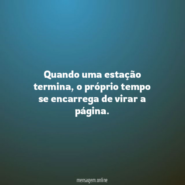 Quando uma estação termina