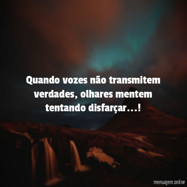 Quando vozes não transmitem verdades
