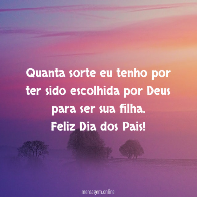 Quanta sorte eu tenho por ter sido escolhida