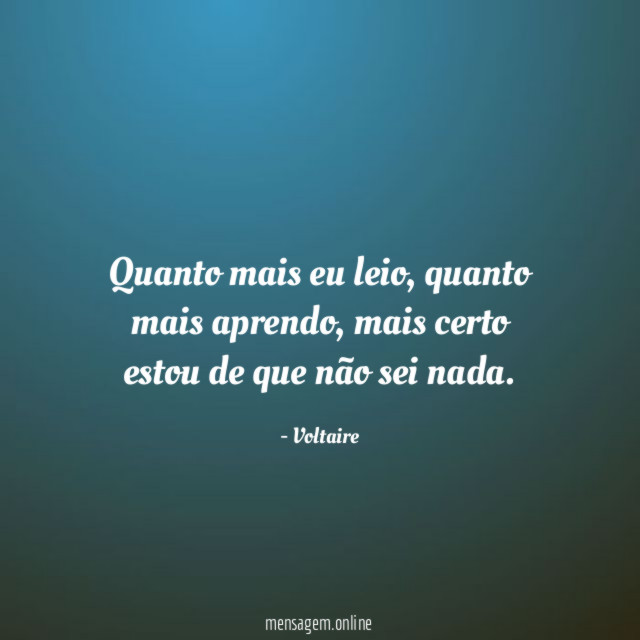 Quanto mais eu leio