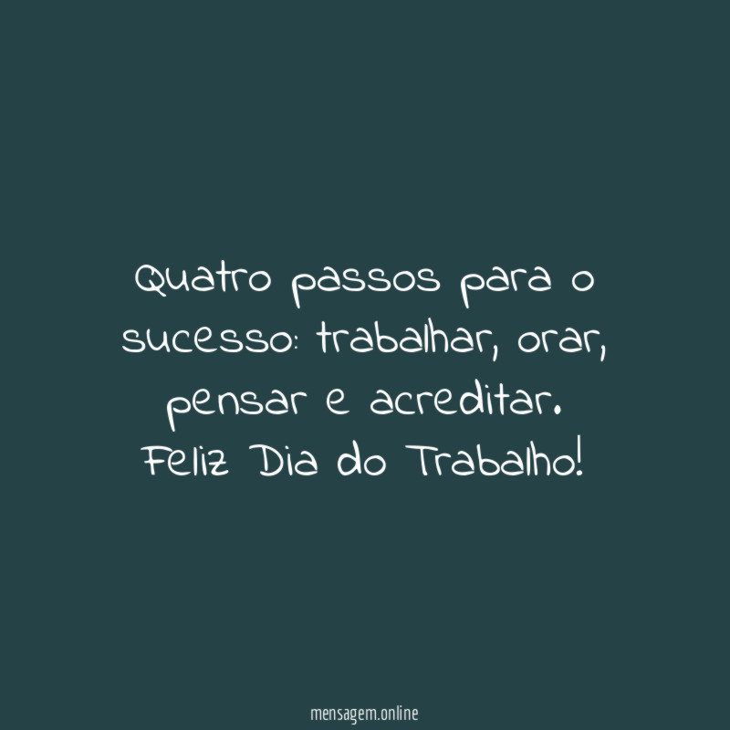 Quatro passos para o sucesso