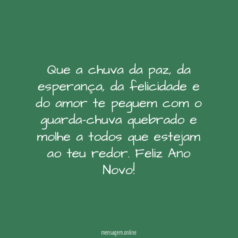 Que a chuva da paz