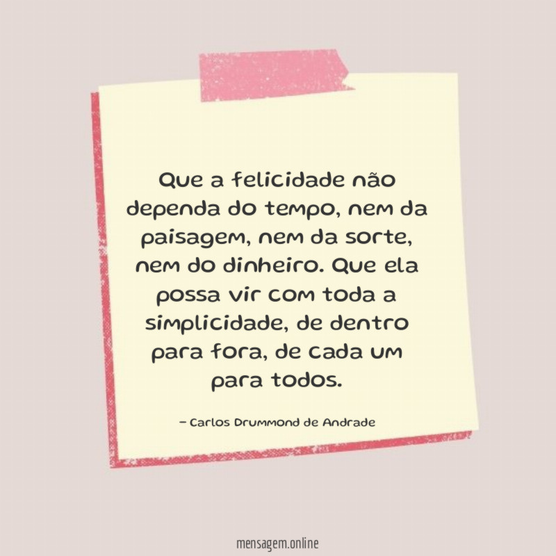 Que a felicidade