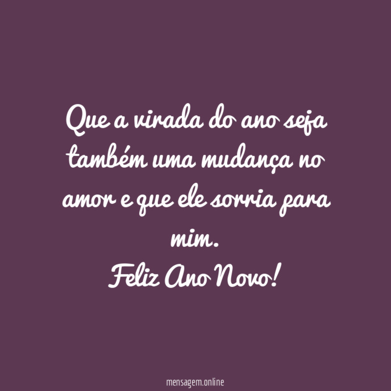 Que a virada do ano seja também uma