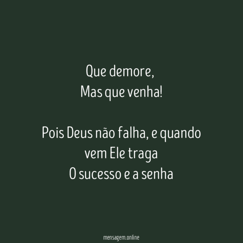 Que demore