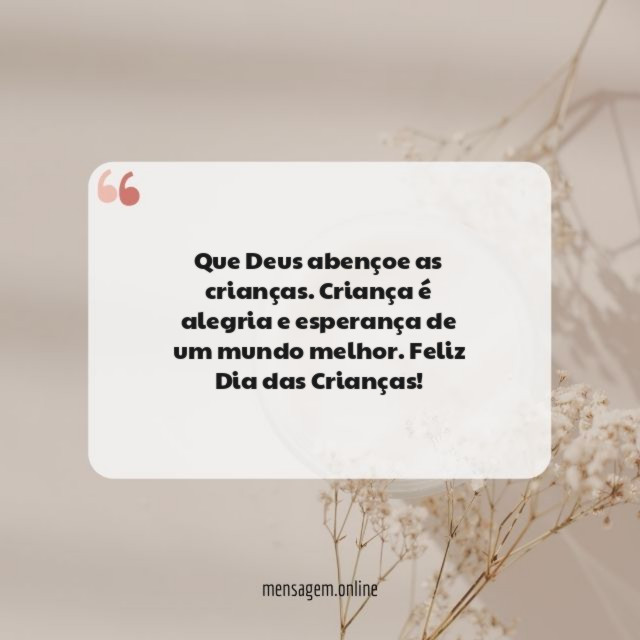 Que Deus abençoe as crianças