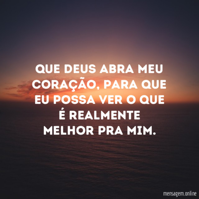 Que Deus abra meu coração