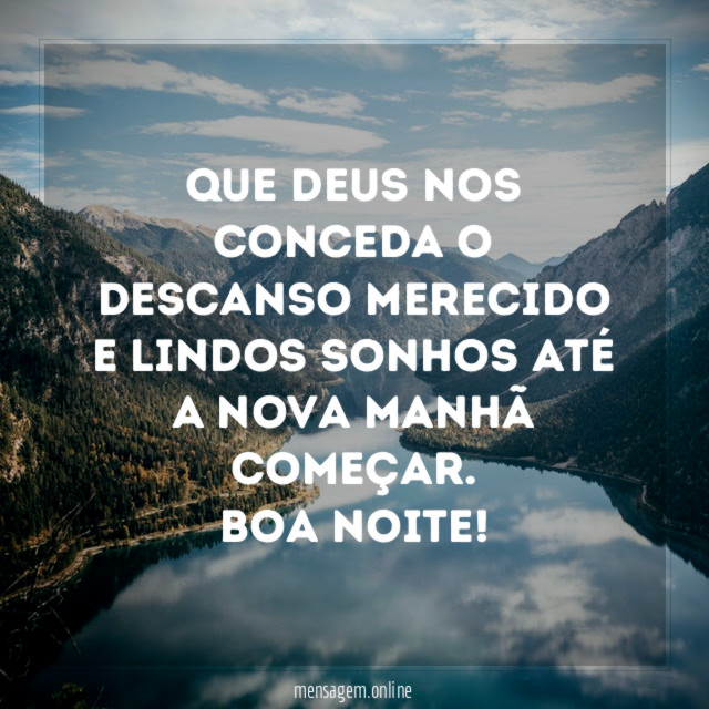 Que Deus nos conceda o descanso merecido