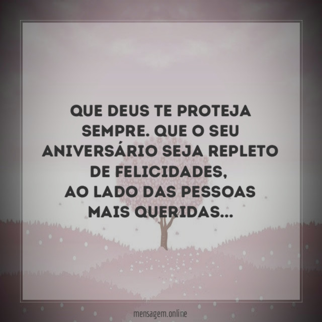 Que Deus te proteja sempre