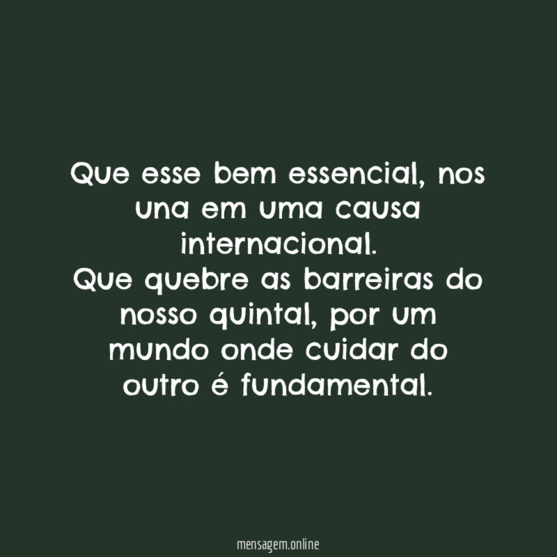 Que esse bem essencial
